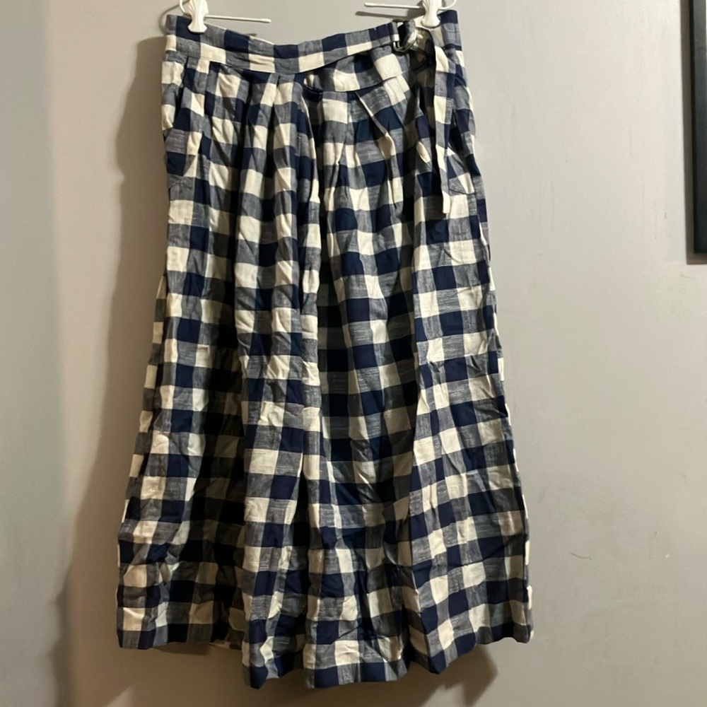 NWT Anthroplogie seen Worn Kept Wide Leg Checkered pleated pants size XL